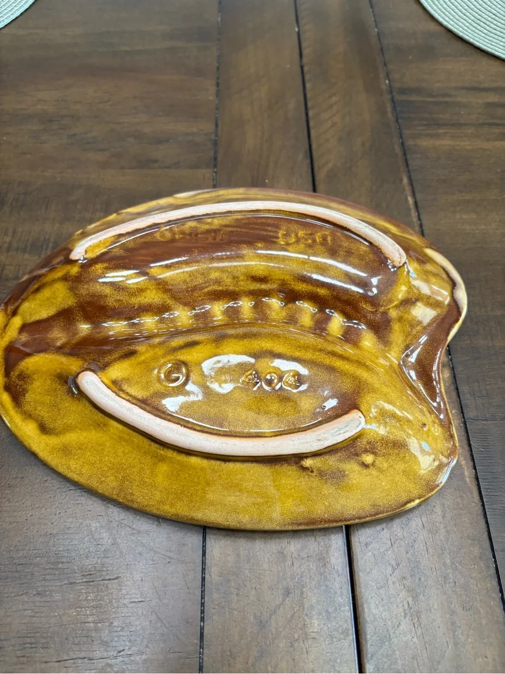 Mid century modern vintage California USA ceramic pottery ashtray